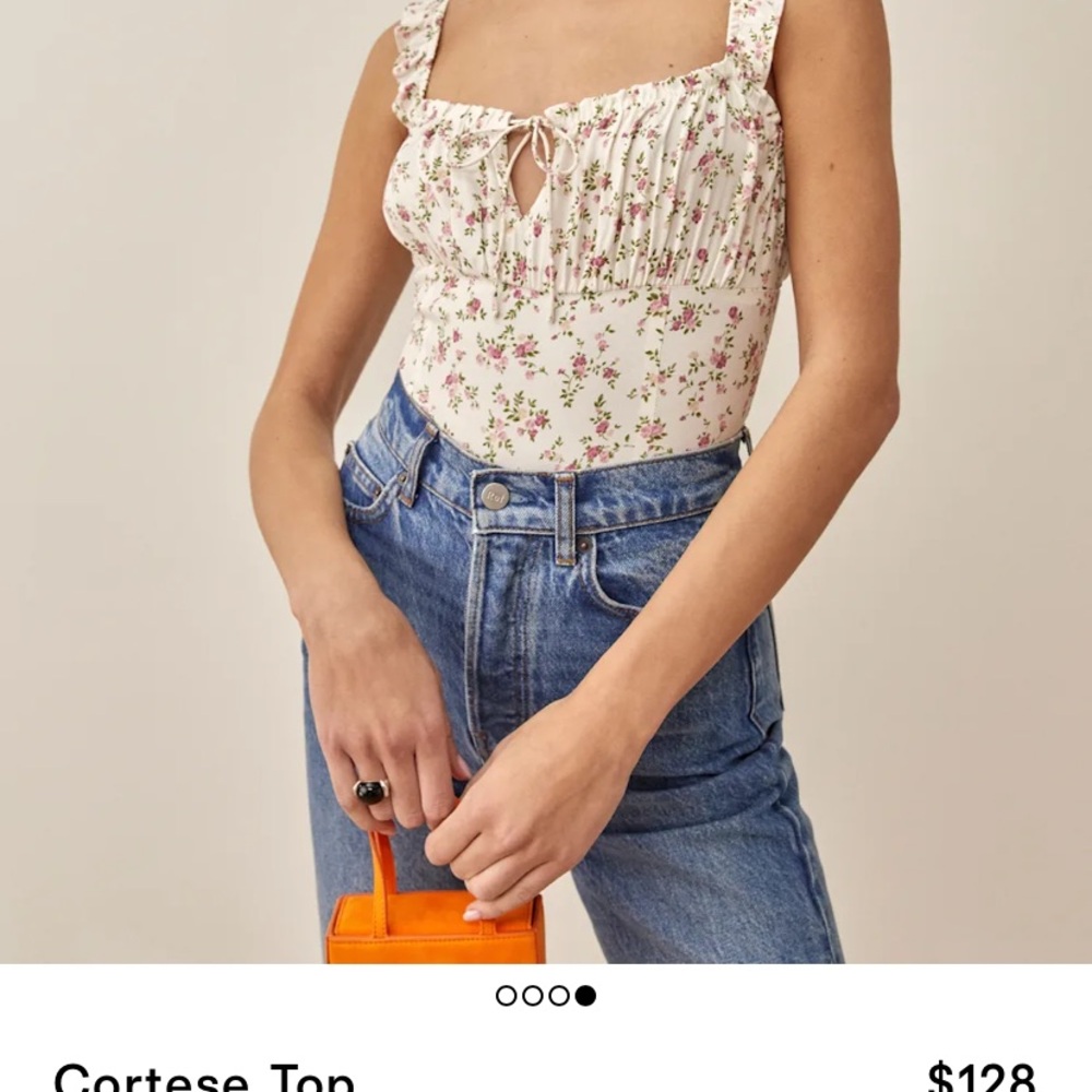 Floral Ruffle Strap Top - Picture 3 of 4